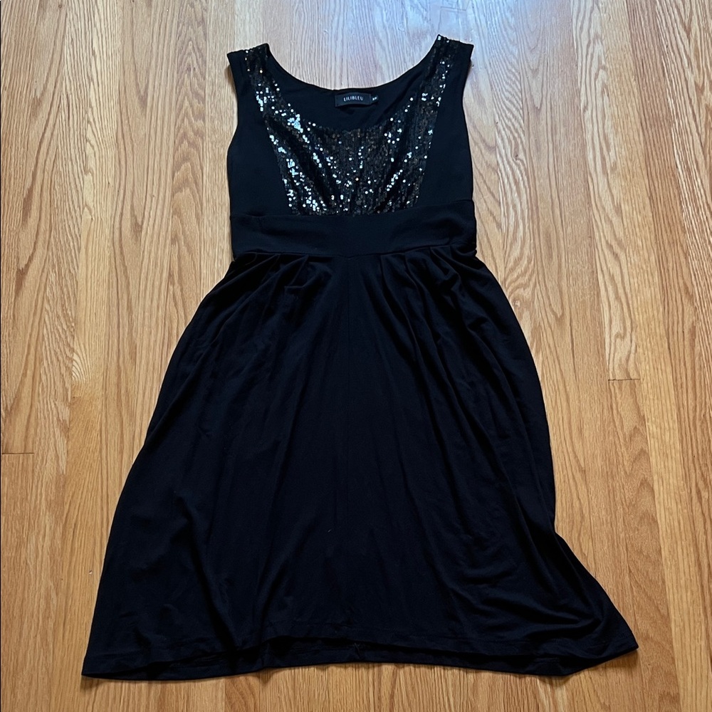Little black dress with sequins